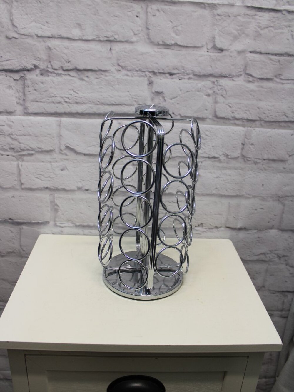 Keurig 36 Pod K Cup Silver Metal Swivel 12 in Stand Organizer
